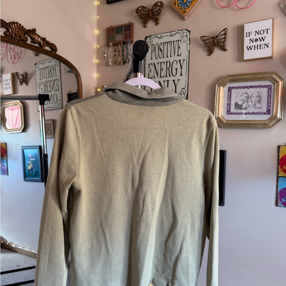 Melrose Studio Green Ribbed Cardigan - Picture 4 of 4